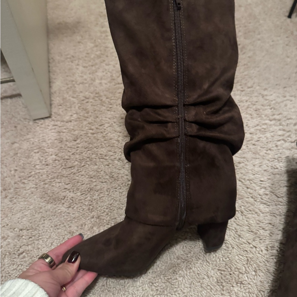 Nine Weat Brown Suede Women's Boots